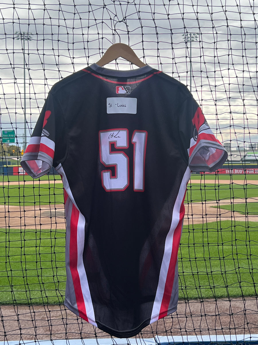 Buffalo Bisons Autographed & Game Worn Sublimated Hockey Black