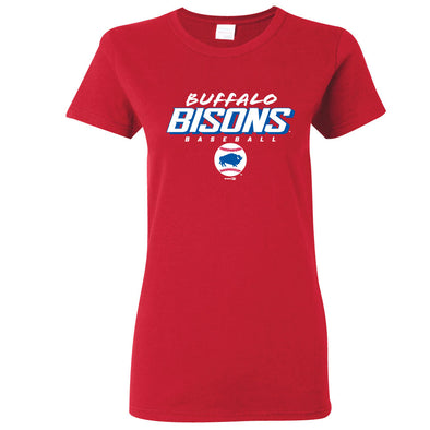 Buffalo Bisons Ladies Red Happiness Tee