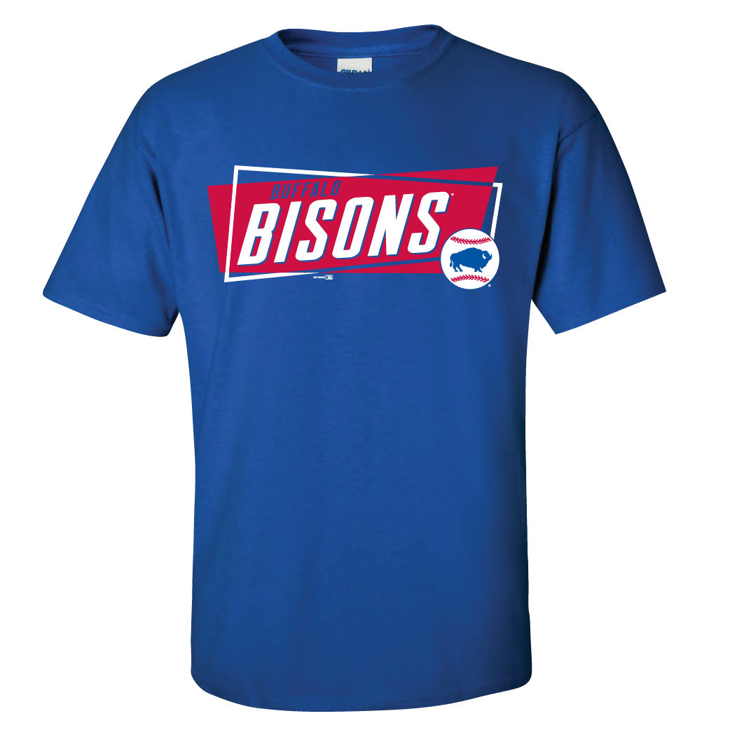 Buffalo Bisons Royal Alt Shanka Tee Buffalo Bisons Official Store