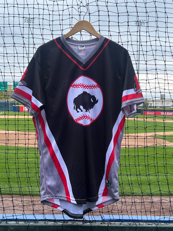 Buffalo Bisons Autographed & Game Worn Sublimated Hockey Black Jersey - Ryan Jennings #31 Size 46