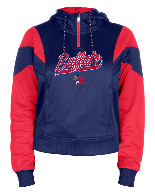 Buffalo Bisons Ladies New Era Active 1/4 Zip Hoodie