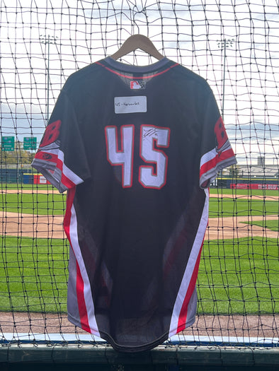 Buffalo Bisons Autographed & Game Worn Sublimated Hockey Black Jersey - Elieser Hernandez #45 Size 48