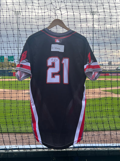 Buffalo Bisons Autographed & Game Worn Sublimated Hockey Black Jersey - Brandon Valenzuela #21 Size 46