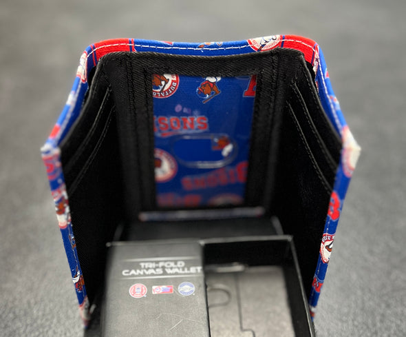 Buffalo Bisons Trifold Canvas Wallet Logo Mania