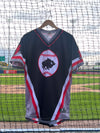 Buffalo Bisons Autographed & Game Worn Sublimated Hockey Black Jersey - CJ Van Eyk #49 Size 46