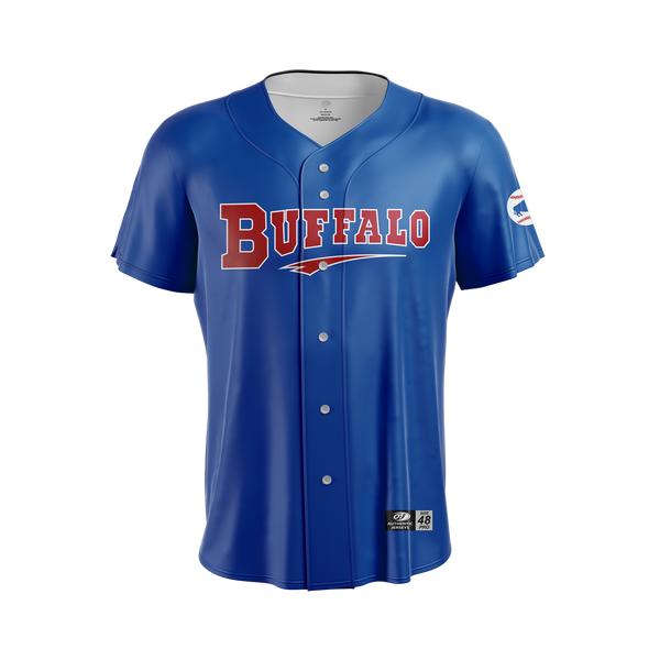 Buffalo Bisons Youth Sublimated Alt Royal Replica Jersey – Buffalo