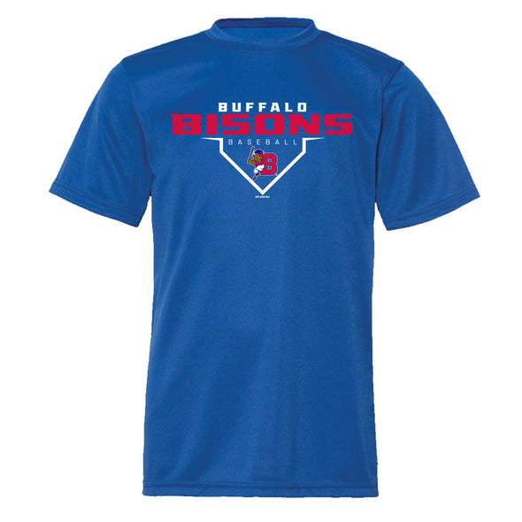 Buffalo Bisons Youth Royal Performance Tee