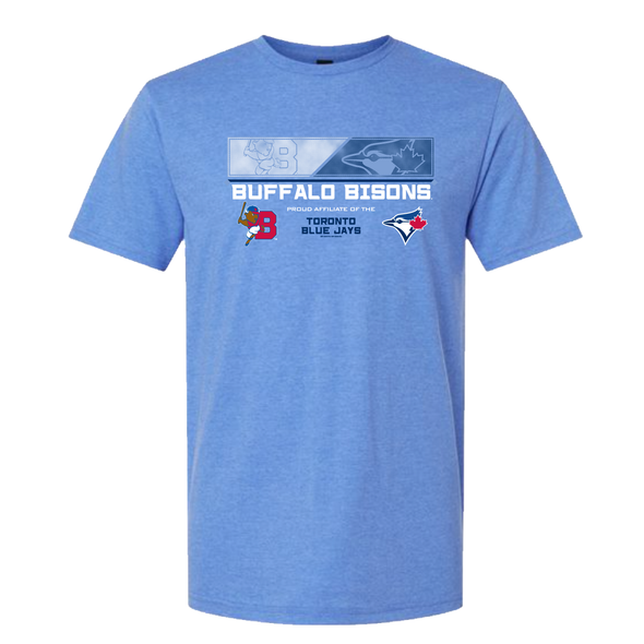 Buffalo Bisons Heather Royal Bisons Jays Splitshot Tee