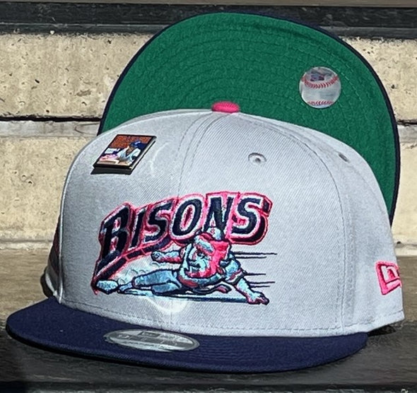 Buffalo Bisons Retro Slide x Big League Chew Grey 950 Snap Adj