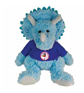 Buffalo Bisons Blue Triceratops Plush