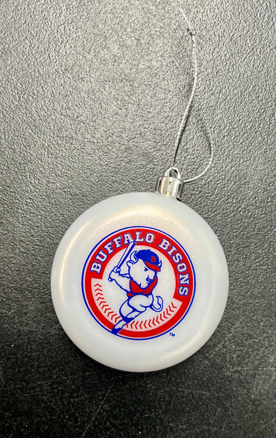Buffalo Bisons Shatterproof Ornament White Primary