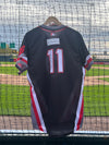Buffalo Bisons Autographed & Game Worn Sublimated Hockey Black Jersey - Manager Casey Candaele #11 Size 46