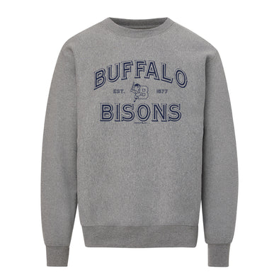 Buffalo Bisons Grey Game Stencil Crewneck