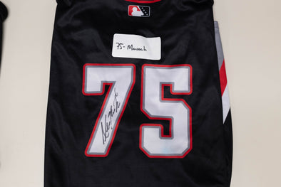 Buffalo Bisons Autographed & Game Worn Sublimated Hockey Black Jersey - Alek Manoah #75 Size 52