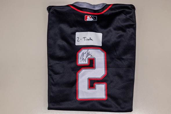 Buffalo Bisons Autographed & Game Worn Sublimated Hockey Black Jersey - Riley Tirotta #2 Size 46