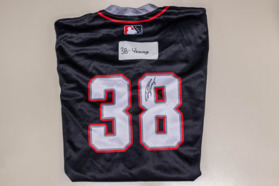 Buffalo Bisons Autographed & Game Worn Sublimated Hockey Black Jersey - Trey Yesavage #38 Size 48