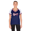 Buffalo Bisons Ladies New Era OTC Glitter Script Vneck Tee