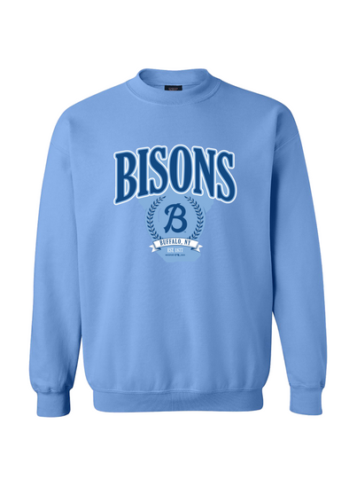 Buffalo Bisons Lt Blue Alt 2 Varsity Crewneck