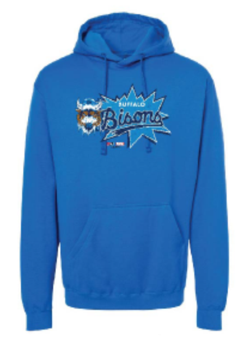 Buffalo Bisons Marvel's Defenders of the Diamond Royal Burst Hoodie