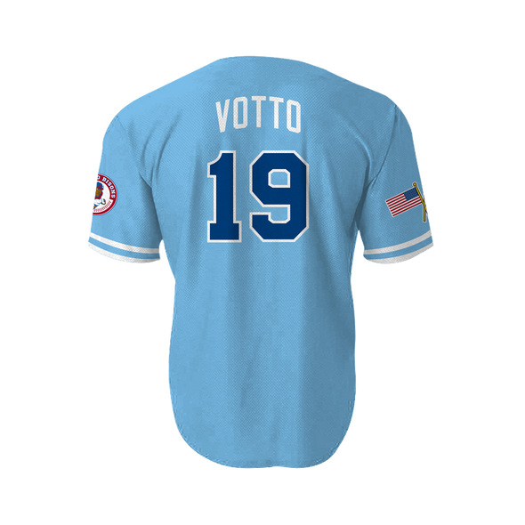 PRE-ORDER Buffalo Bisons Alt Lt Blue Joey Votto Sublimated Replica Jersey