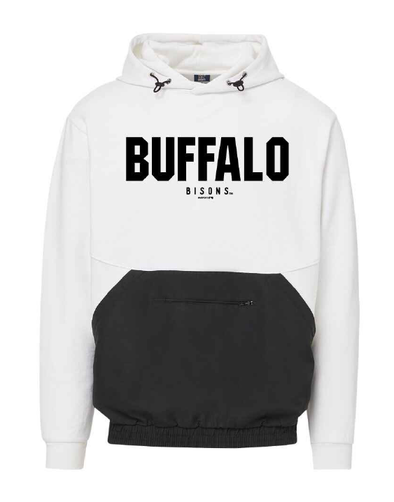 Buffalo Bisons White Colorblock Media Hoodie