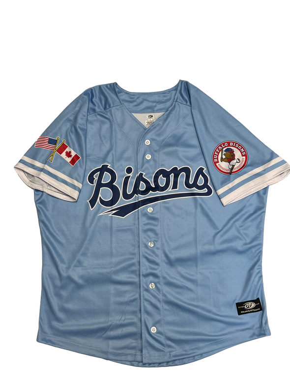 Buffalo Bisons Youth Sublimated Alt Lt Blue Replica Jersey