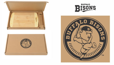 Buffalo Bisons Bamboo Cutting Board with Gift Box