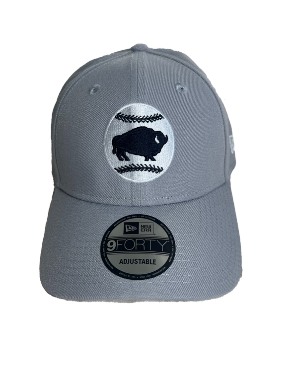 Buffalo Bisons Grey Tonal Alt 1 940 Adjustable Cap