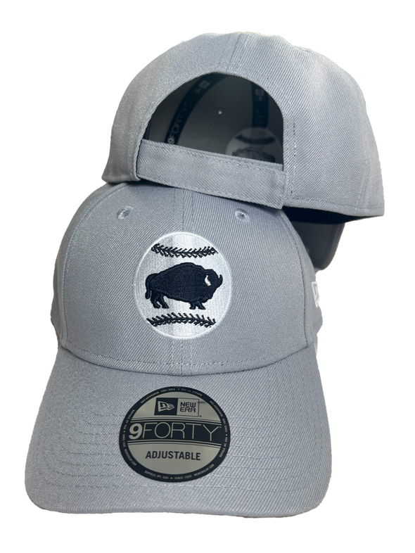 Buffalo Bisons Grey Tonal Alt 1 940 Adjustable Cap