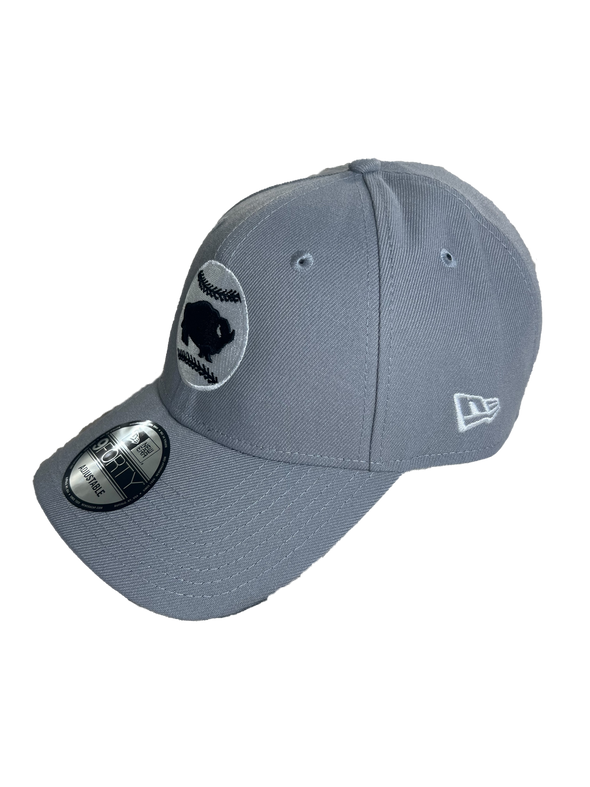 Buffalo Bisons Grey Tonal Alt 1 940 Adjustable Cap