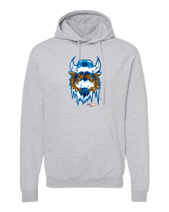 Buffalo Bisons Marvel's Defenders of the Diamond Heather Grey Primary Hoodie