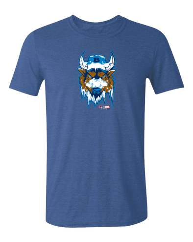Buffalo Bisons Marvel's Defenders of the Diamond Heather Royal Primary Tee