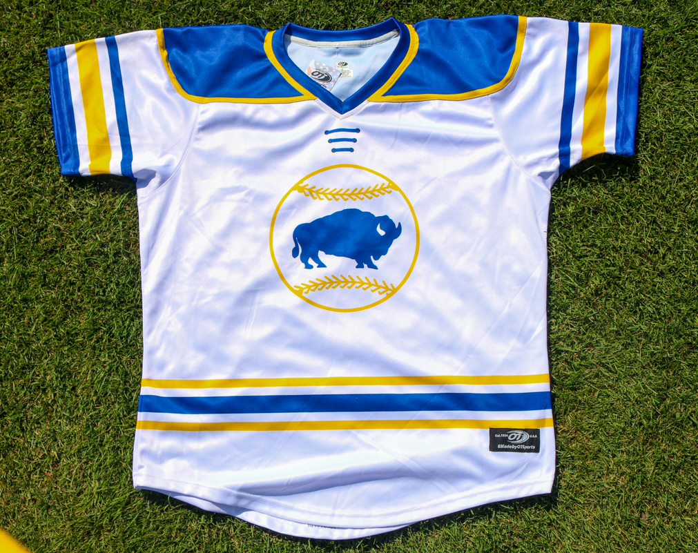 Syracuse Buffalo Bisons Style White Hockey Jersey