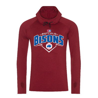 Buffalo Bisons Red Alt Splinter Performance Hoodie